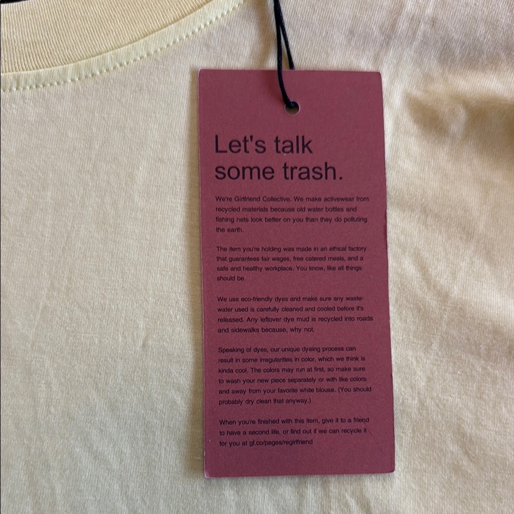 NWT Girlfriend Collective Men’s Neon Green Cupro Tshirt - Picture 7 of 7